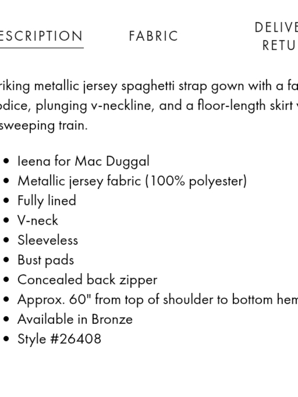 Mac Duggal Gold Sequin V-Neck Maxi Gown - Picture 11 of 11